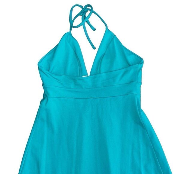 Susana Monaco Women's V Neck Tie Halter Neck Maxi Dress in St Tropez Size Small - Picture 6 of 9